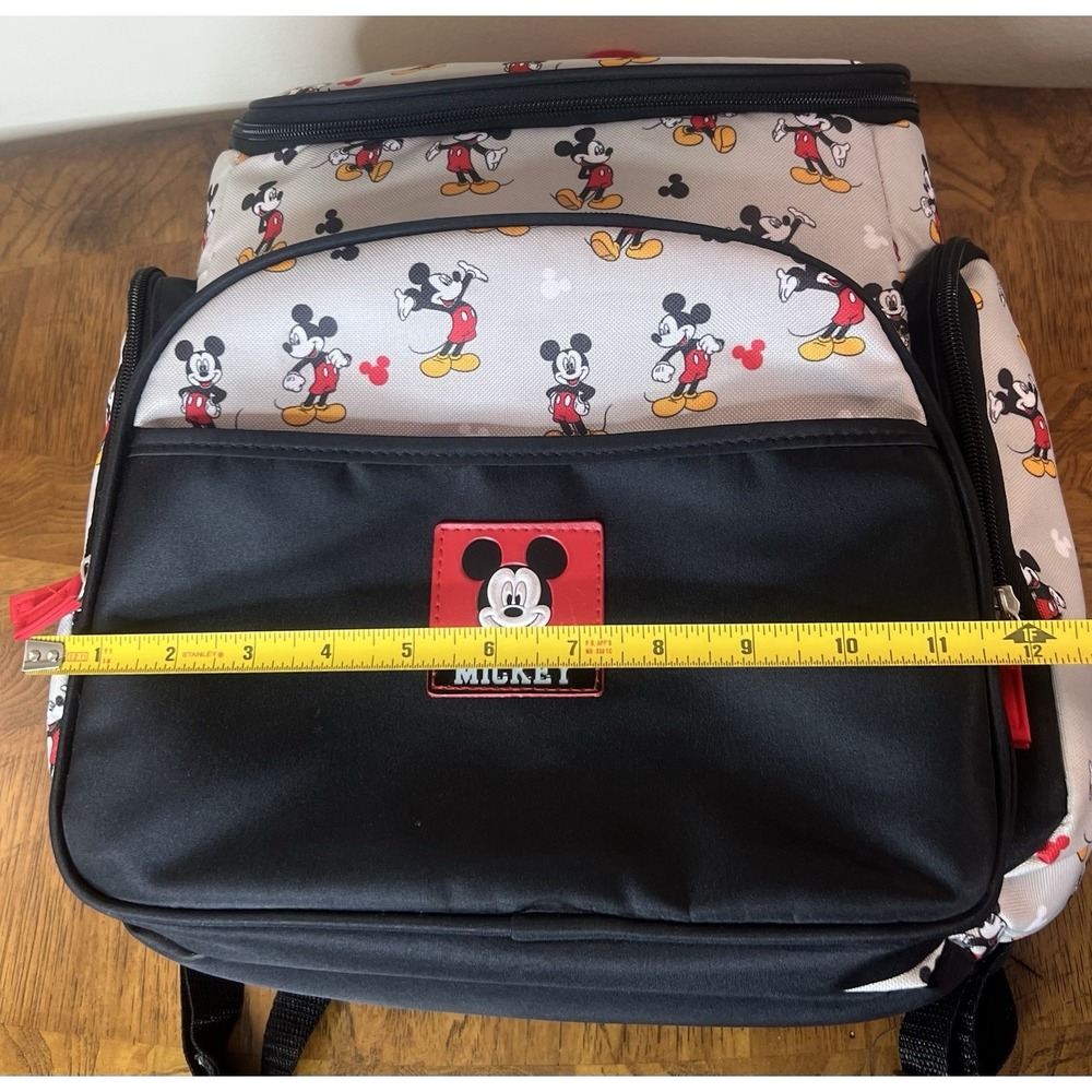 MICKEY MOUSE Diaper Bag 15-in Backpack Changing Pad Clear Pack Multi-Pocket NEW - Picture 5 of 16